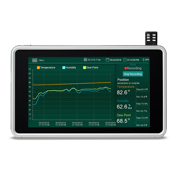 Humidity/Temperature Chart Recorder with Touch Screen