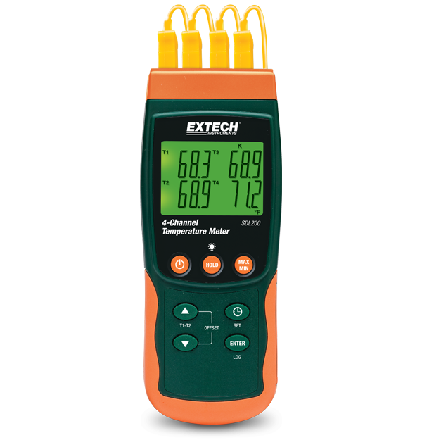4-Channel Datalogging Thermometer