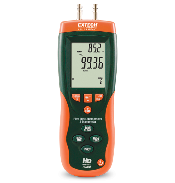 Pitot Tube Anemometer + Differential Manometer