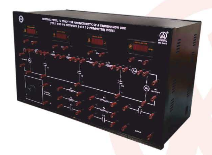 Transmission Line Trainer (ABCD, T & Pi parameters, Ferranti effect Load test)